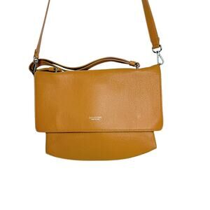 Lia Numa crossbody leather purse camel color